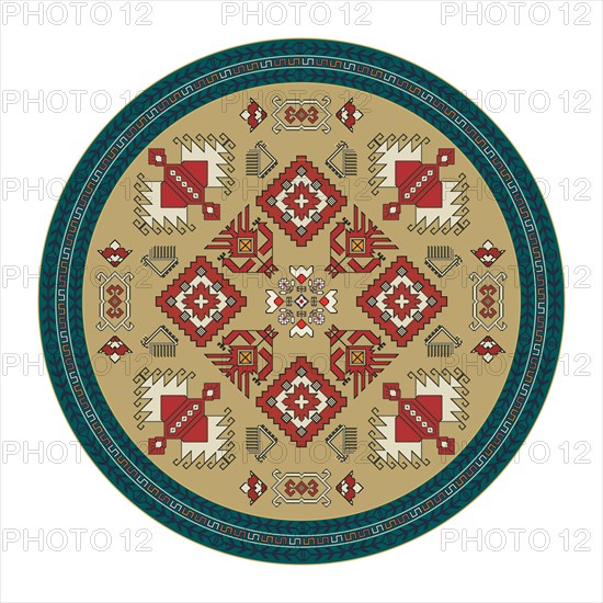 Traditional Georgian round decorative element