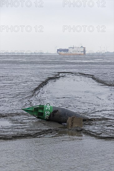 Buoy lies in the silt