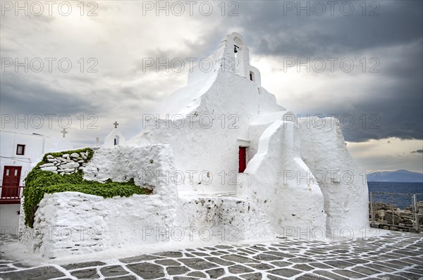 White Cycladic Greek Orthodox Church