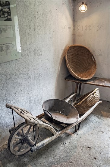 Old wooden wheelbarrow