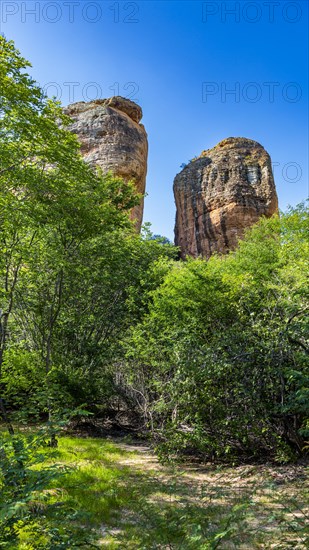 Sandstone cliffs in the Unesco site Serra da Capivara National Park