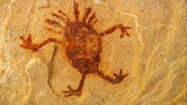 Rock art painting at Pedra Furada