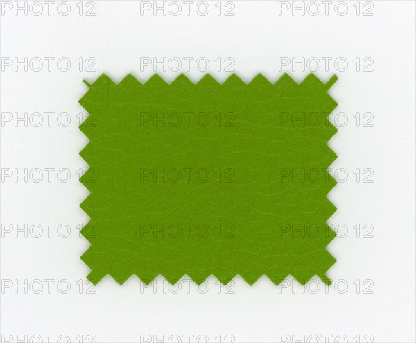 Green leatherette faux leather sample