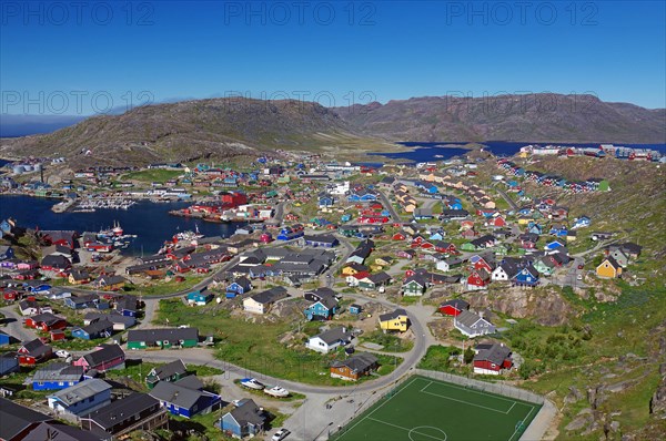 View over a small town