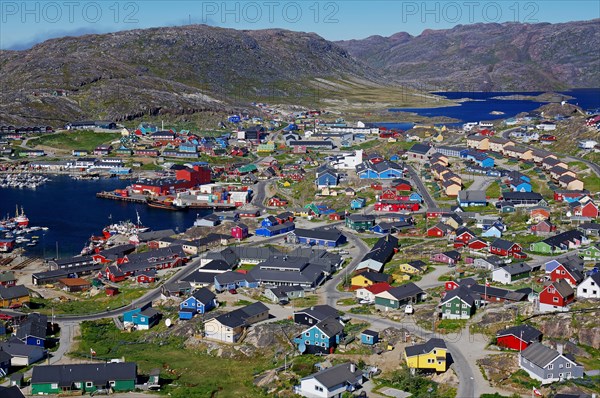 View over a small town