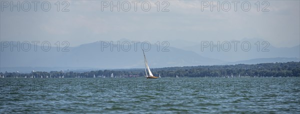 Sailing boats on the Lake Ammer