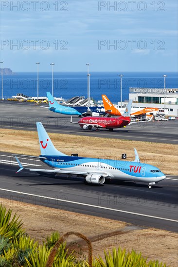 TUI Boeing 737-800 aircraft at Madeira Airport