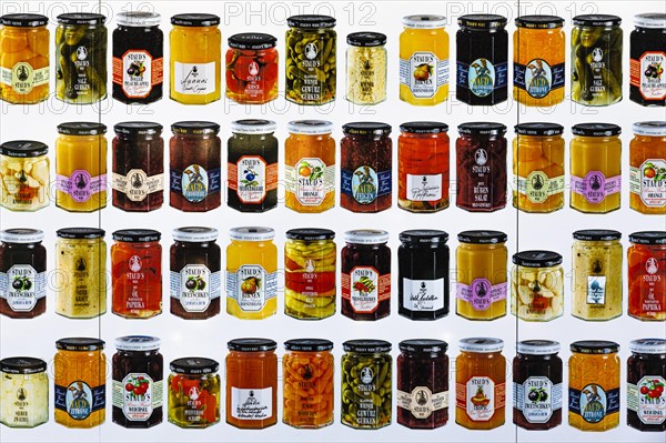 Coloured glasses with sweet and sour contents