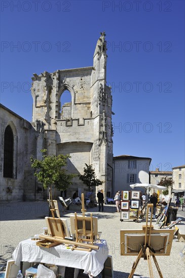 The Gothic church Eglise Saint-Martin de Saint-Martin-de-Re on the island Ile de Re