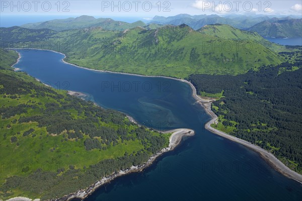 River delta on Kodiak Island