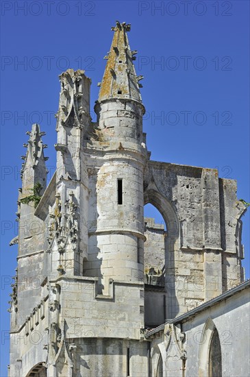 The Gothic church Eglise Saint-Martin de Saint-Martin-de-Re on the island Ile de Re