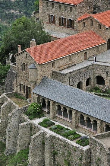 The Saint-Martin-du-Canigou abbey at Casteil in the Pyrenees