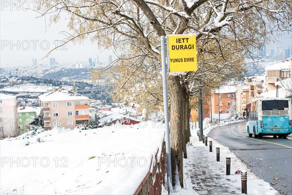 Winter views from Uskudar of istanbul in Turkey