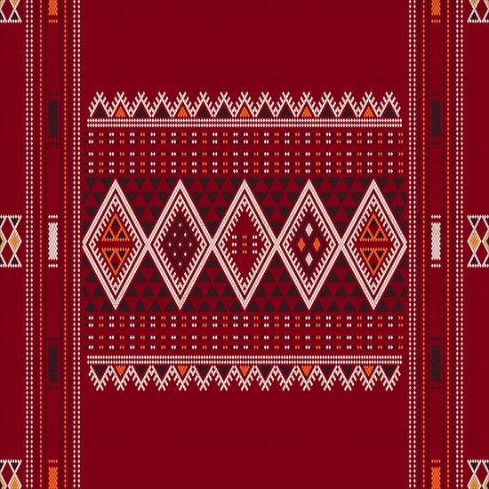 Traditional Tunisian embroidery pattern