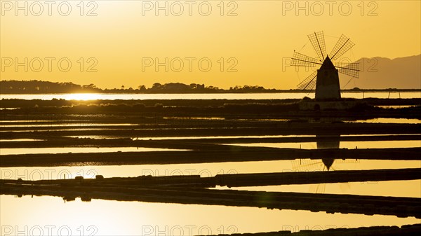 Windmill at sunset