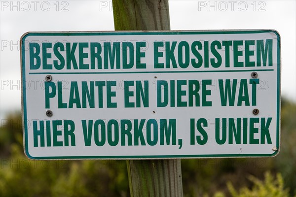 Reference to a protected ecosystem with unique flora and fauna