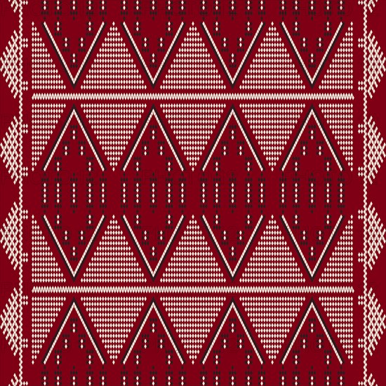 Traditional Tunisian embroidery pattern