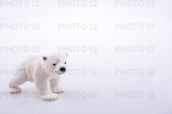 Polar bear model on a white background