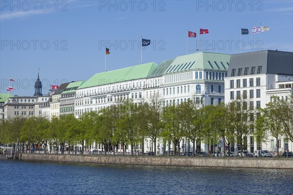 Inner Alster Lake with Fairmont Hotel Vier Jahreszeiten