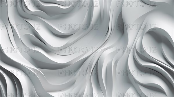 Truly seamless tile of white wavy abstract background