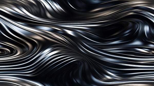 Seamless tile of metalic wavy abstract background