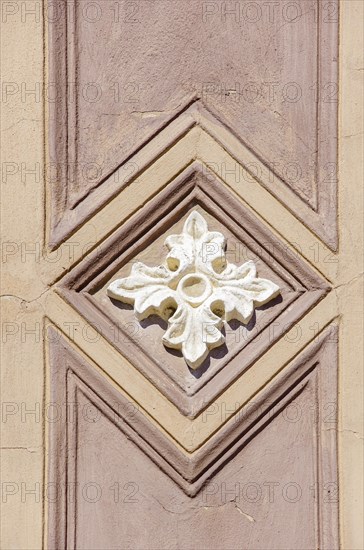 Details of a historic house facade