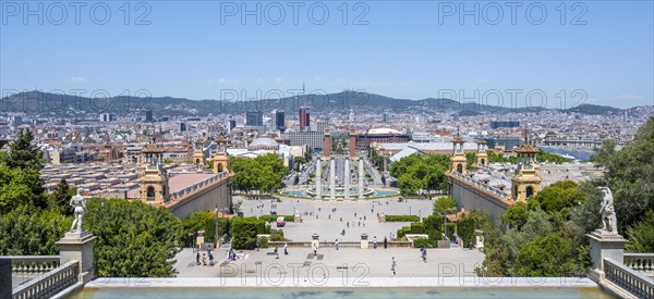 View of the Magic Fountain of Montjuic