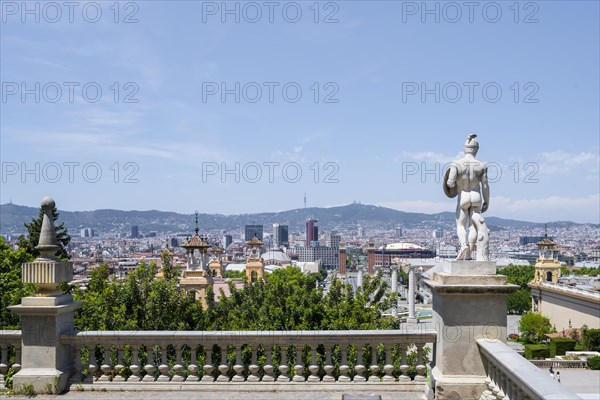 View over the city from Montjuic