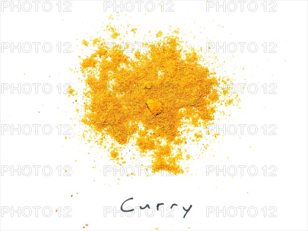 Curry powder blend over white
