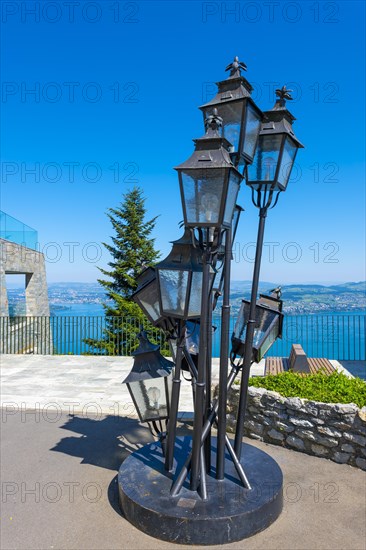 Many Street Lamps Sculpture in Burgenstock