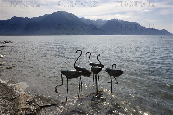 Metal swans