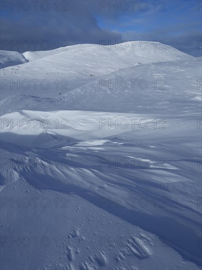 Above the tree line in wintery Pallas Yllaestunturi National Park