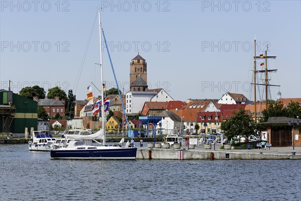 City view with city harbour