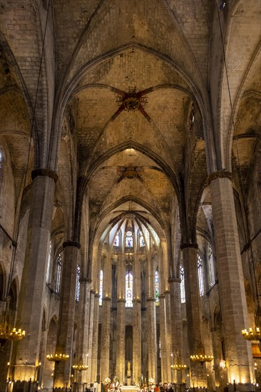 Interior view of Barcelona Cathedral