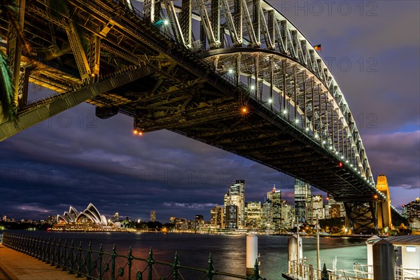 Harbour Bridge and Sydney Skyline at night