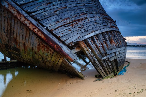 Magouer ship cemetery on the river Etel