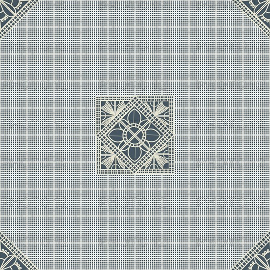 Seamless pattern inspired from traditional Danish Hedebo embroidery