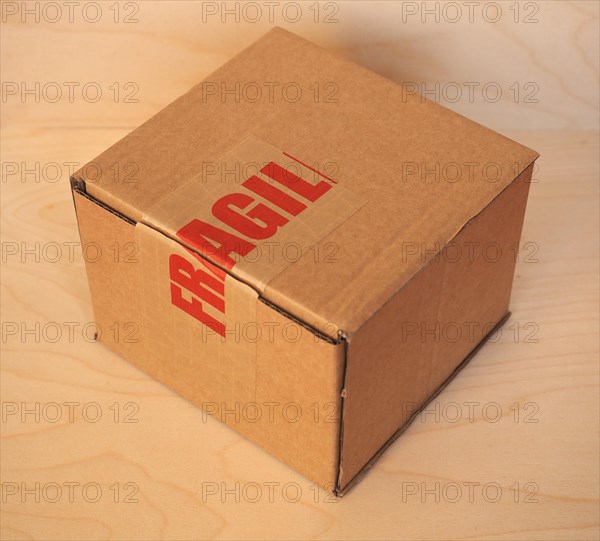 Fragile cardboard box