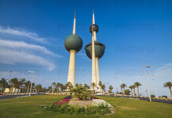 Landmark Kuwait towers in Kuwait City