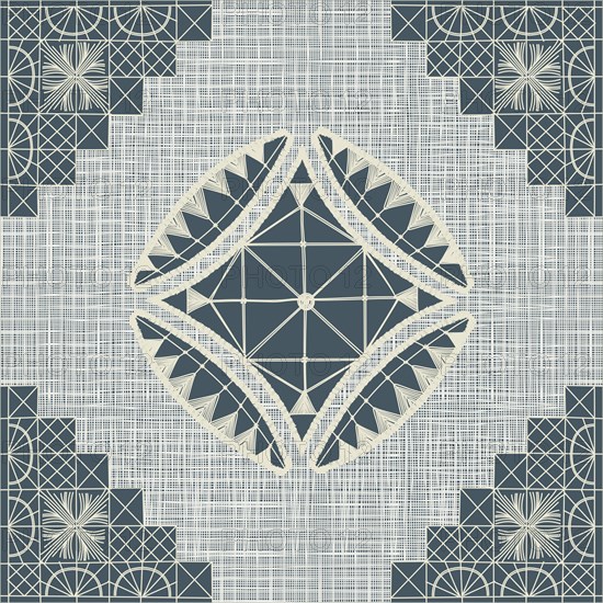 Seamless pattern inspired from traditional Danish Hedebo embroidery