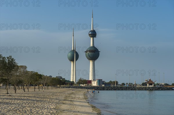 Landmark Kuwait towers in Kuwait City