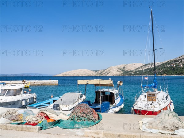 Boats in the harbour of Stara Baska