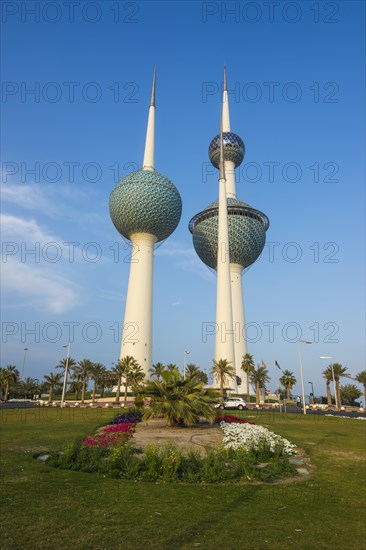 Landmark Kuwait towers in Kuwait City