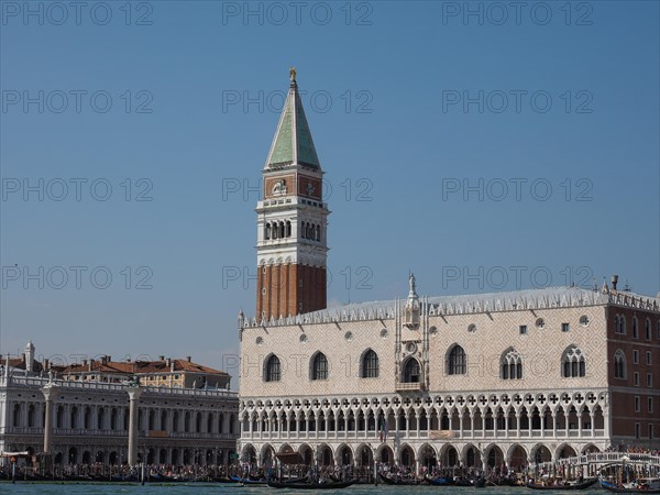 St Mark square seen fron St Mark basin in Venice