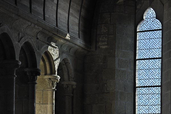 Interior of the Mont Saint-Michel abbey