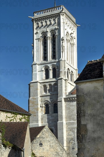 Vezelay labelled les Plus Beaux Villages de France. Basilica St Mary Magdalene.Unesco World heritage. Morvan regional natural park. Via Lemovicensis way to Santiago de Compostela. Yonne department. Bo...