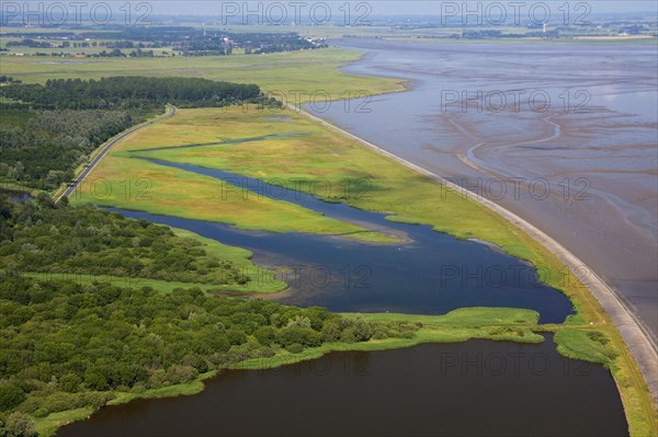 Aerial view over the Katinger Watt