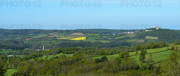 Vezelay labelled les Plus Beaux Villages de France. Unesco World heritage. Morvan regional natural park. Via Lemovicensis way to Santiago de Compostela. Yonne department. Bourgogne Franche Comte. Fran...