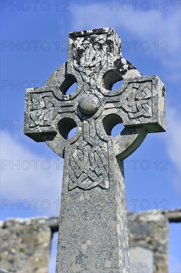 Celtic cross in the graveyard of Cill Chriosd