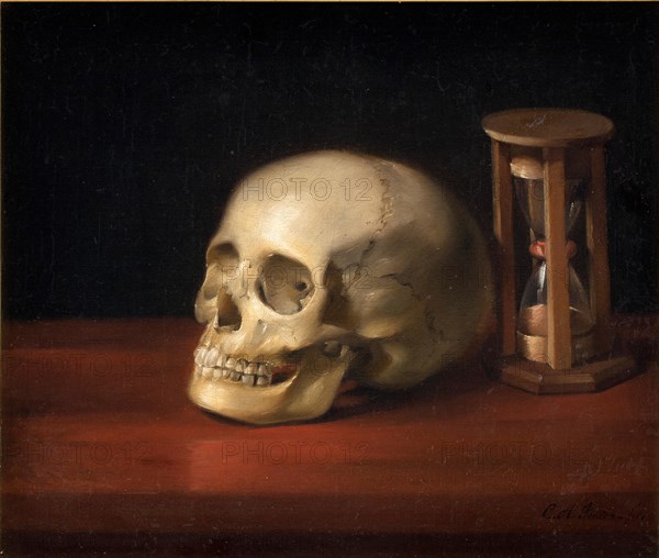 Skull and hourglass